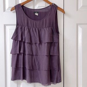 J.Crew ruffle front silk blouse